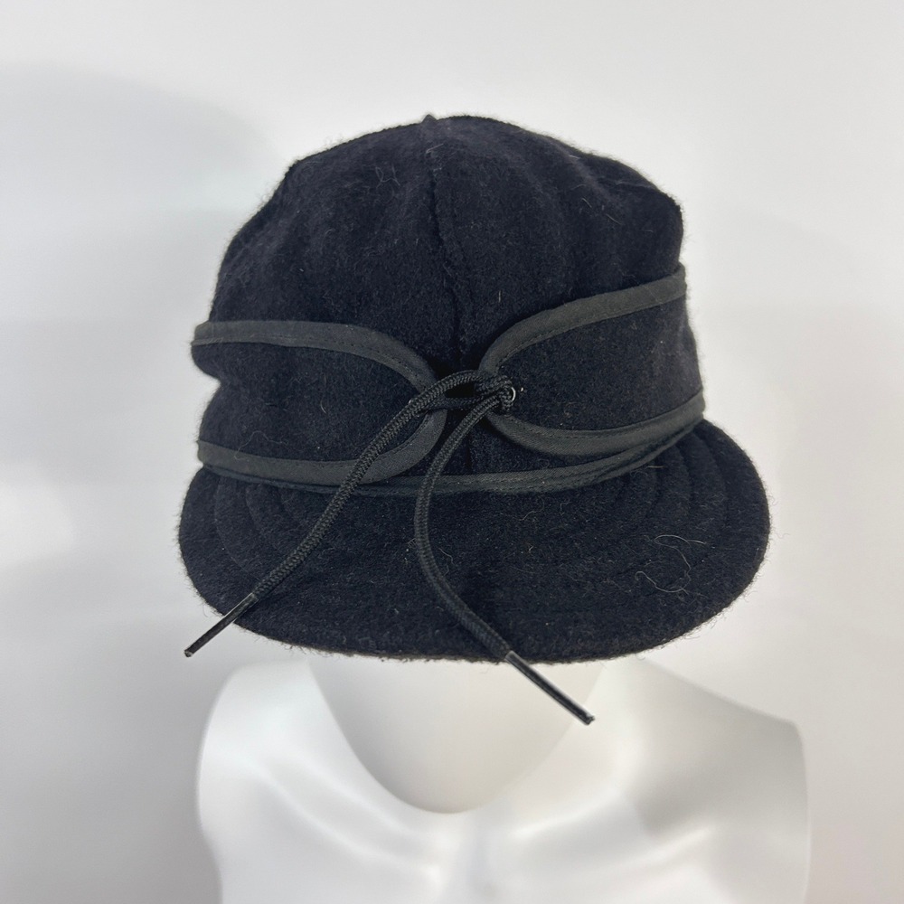 Stormy Kromer Original Cap 7 1/8 Black Wool Made USA Workwear Heritage Winter